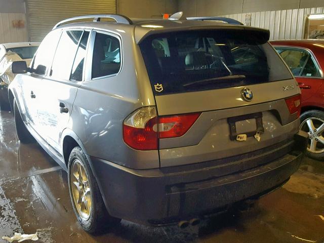 WBXPA73484WB27753 - 2004 BMW X3 2.5I GRAY photo 3