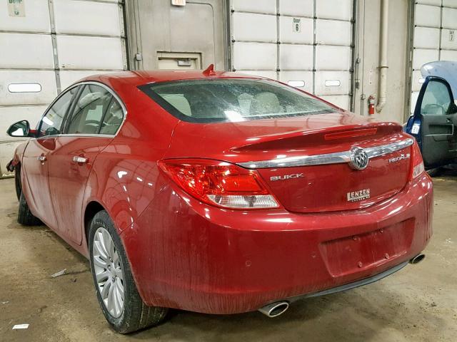 2G4GS5EV6D9189156 - 2013 BUICK REGAL PREM RED photo 3