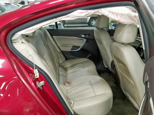 2G4GS5EV6D9189156 - 2013 BUICK REGAL PREM RED photo 6