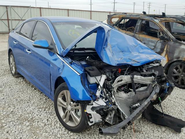 5NPE34AF3KH748609 - 2019 HYUNDAI SONATA SPO BLUE photo 1