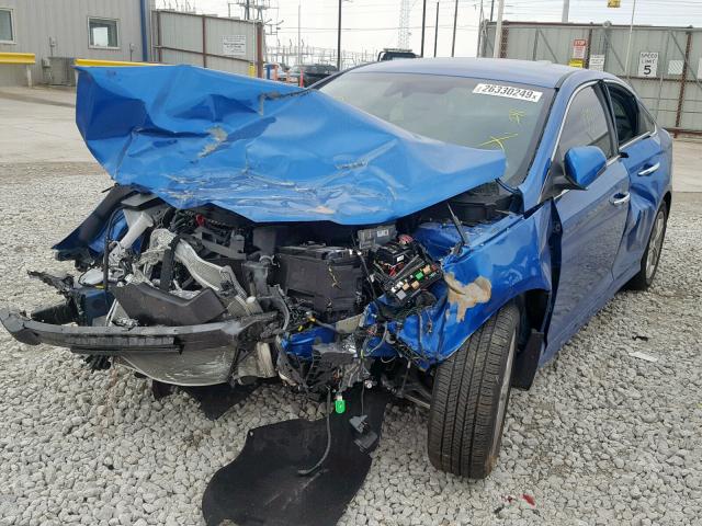 5NPE34AF3KH748609 - 2019 HYUNDAI SONATA SPO BLUE photo 2