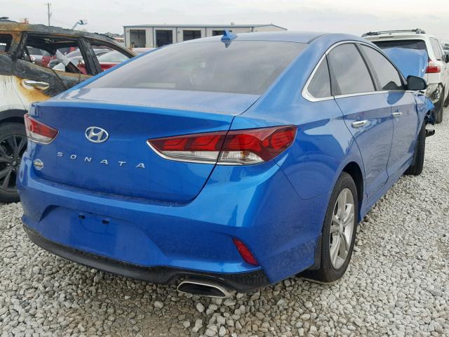 5NPE34AF3KH748609 - 2019 HYUNDAI SONATA SPO BLUE photo 4