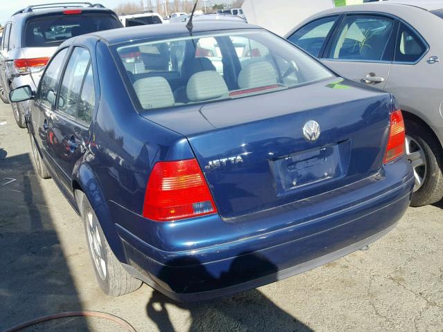 3VWSK69M72M172941 - 2002 VOLKSWAGEN JETTA GLS BLUE photo 3