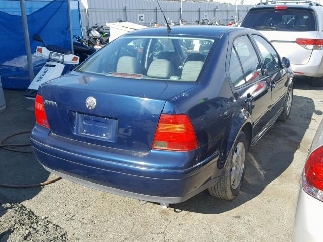 3VWSK69M72M172941 - 2002 VOLKSWAGEN JETTA GLS BLUE photo 4