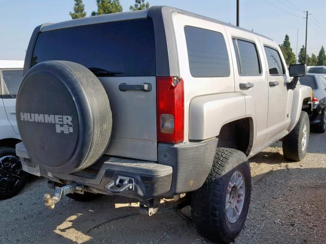 5GTDN13E578162419 - 2007 HUMMER H3 TAN photo 4