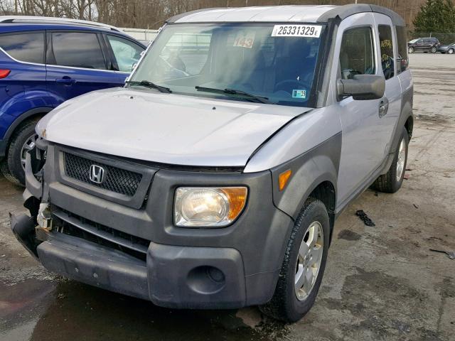 5J6YH27644L004939 - 2004 HONDA ELEMENT EX SILVER photo 2