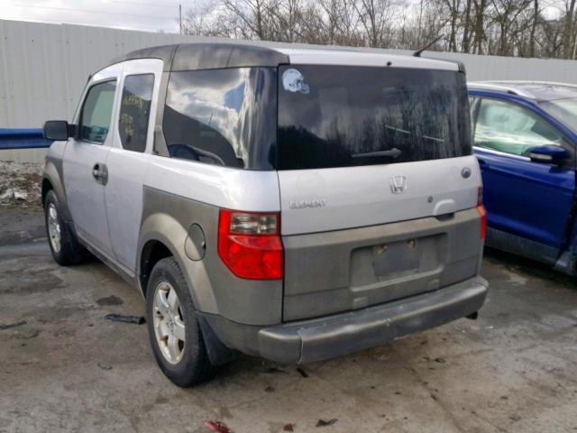 5J6YH27644L004939 - 2004 HONDA ELEMENT EX SILVER photo 3