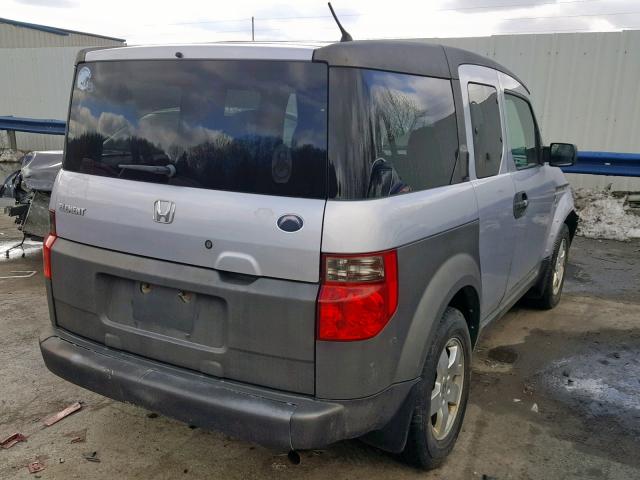 5J6YH27644L004939 - 2004 HONDA ELEMENT EX SILVER photo 4