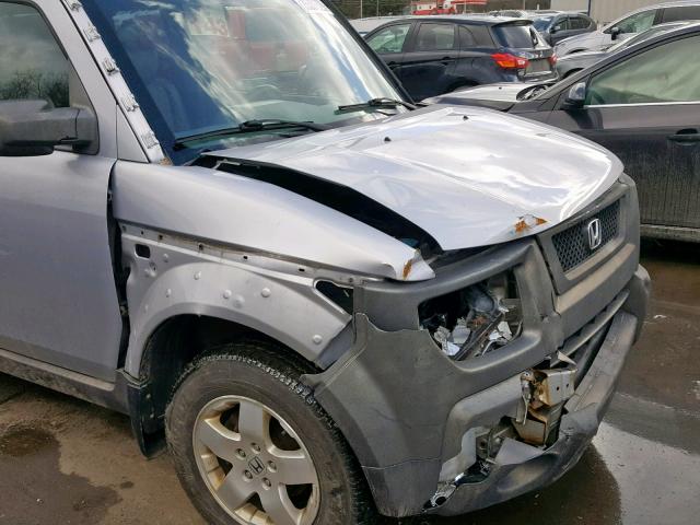 5J6YH27644L004939 - 2004 HONDA ELEMENT EX SILVER photo 9