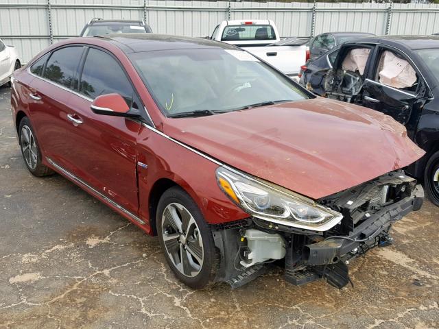 KMHE34L3XJA082871 - 2018 HYUNDAI SONATA HYB RED photo 1