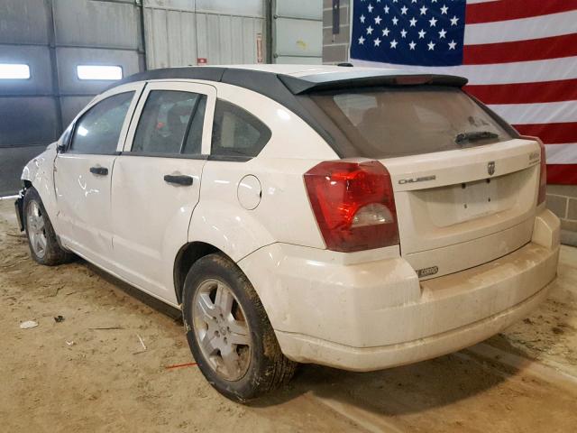 1B3HB28B58D779738 - 2008 DODGE CALIBER WHITE photo 3