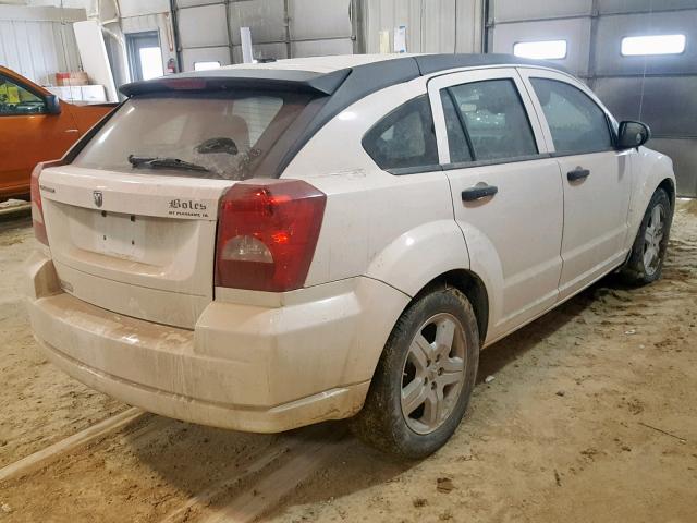 1B3HB28B58D779738 - 2008 DODGE CALIBER WHITE photo 4