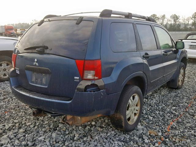 4A4MN21S44E095890 - 2004 MITSUBISHI ENDEAVOR L BLUE photo 4