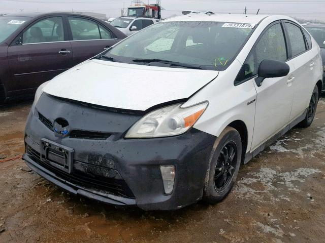 JTDKN3DU3C5439872 - 2012 TOYOTA PRIUS WHITE photo 2