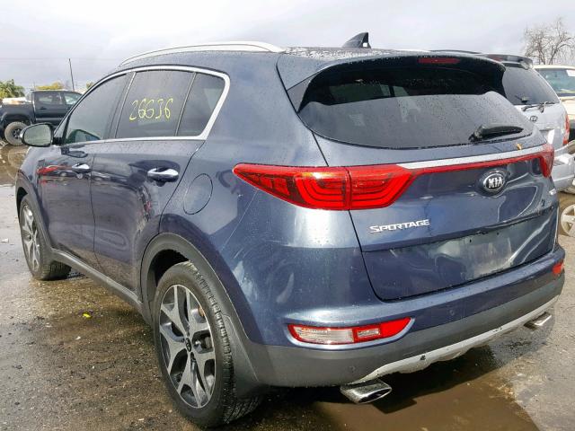 KNDPR3A63H7261411 - 2017 KIA SPORTAGE S BLUE photo 3