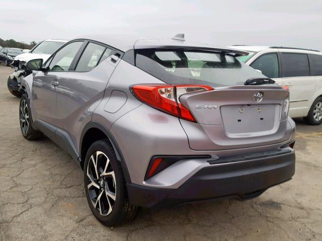 JTNKHMBX0K1012449 - 2019 TOYOTA C-HR XLE SILVER photo 3