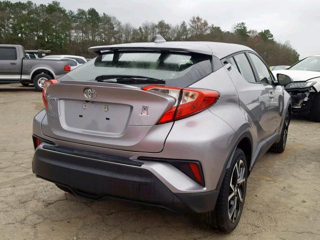 JTNKHMBX0K1012449 - 2019 TOYOTA C-HR XLE SILVER photo 4