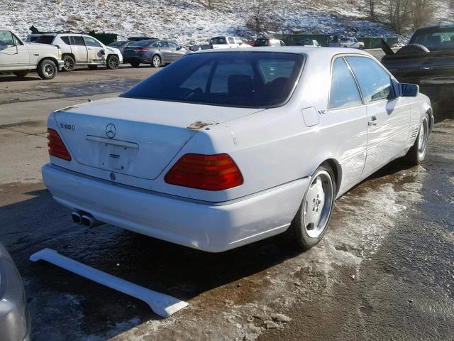 WDBGA76E1TA313238 - 1996 MERCEDES-BENZ S 600 WHITE photo 4