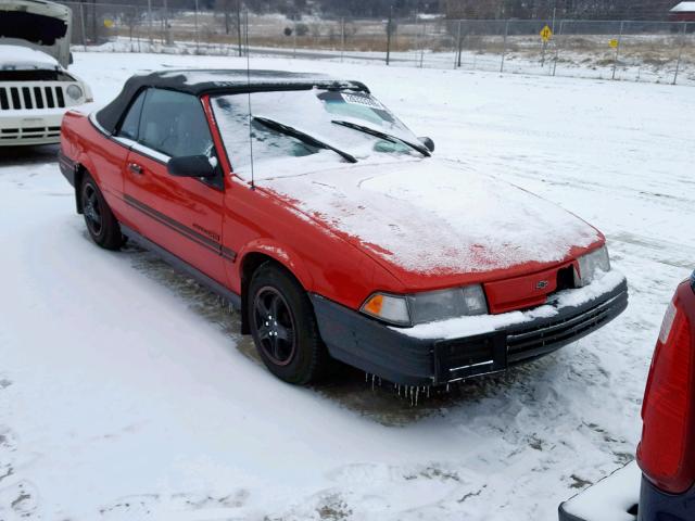 1G1JC344XN7269995 - 1992 CHEVROLET CAVALIER R RED photo 1