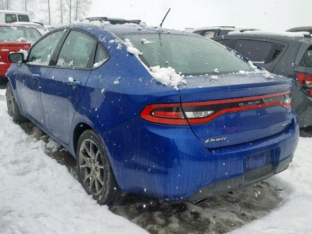 1C3CDFBA6DD337317 - 2013 DODGE DART SXT BLUE photo 3