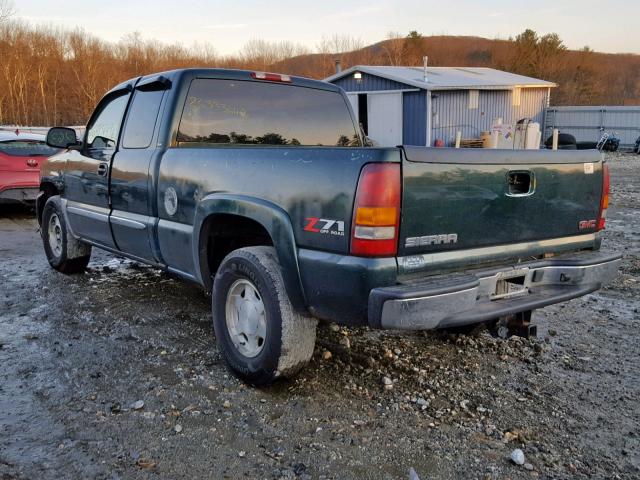 2GTEK19T431194849 - 2003 GMC NEW SIERRA GREEN photo 3