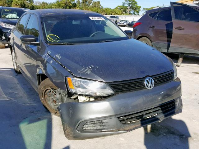 3VW1K7AJ6CM377414 - 2012 VOLKSWAGEN JETTA BASE GRAY photo 1