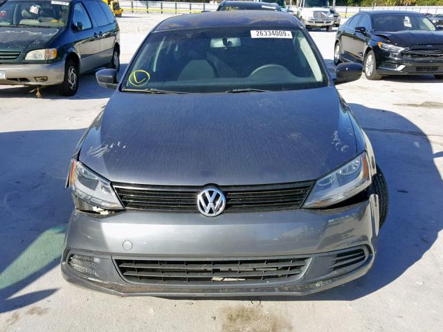 3VW1K7AJ6CM377414 - 2012 VOLKSWAGEN JETTA BASE GRAY photo 9