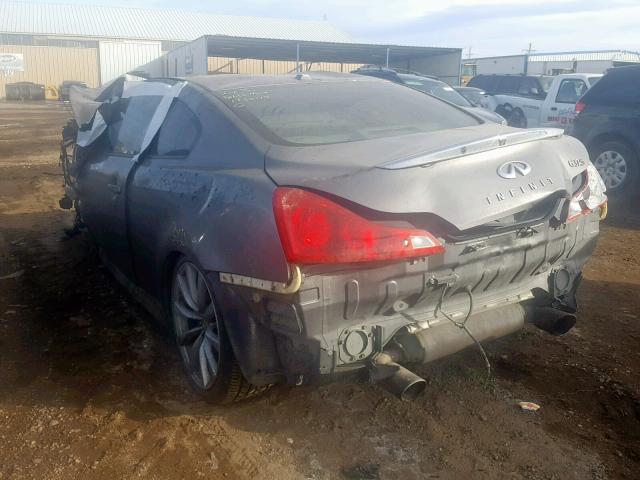 JNKCV64E48M105991 - 2008 INFINITI G37 BASE GRAY photo 3