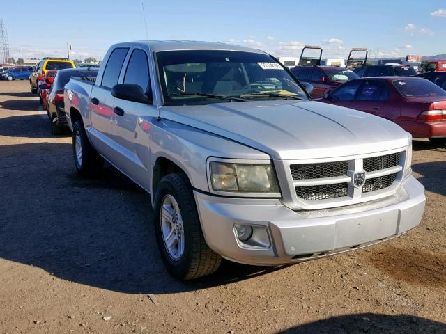 1D7CE3GK7AS180628 - 2010 DODGE DAKOTA SXT SILVER photo 1