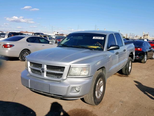 1D7CE3GK7AS180628 - 2010 DODGE DAKOTA SXT SILVER photo 2