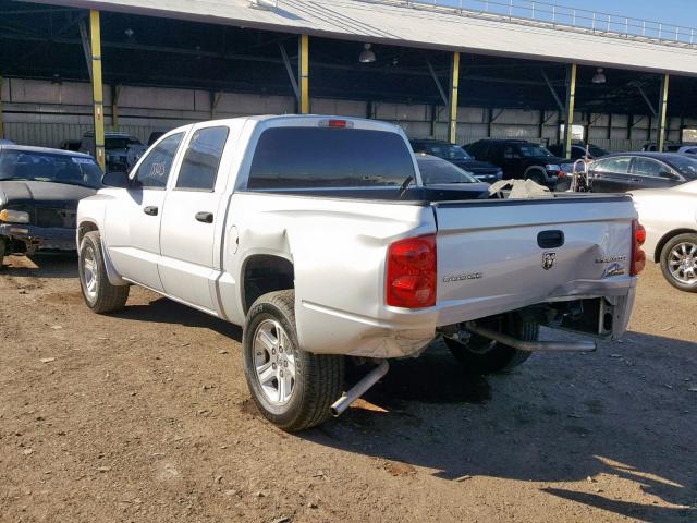 1D7CE3GK7AS180628 - 2010 DODGE DAKOTA SXT SILVER photo 3