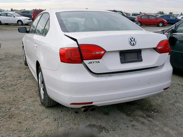 3VW2K7AJ3DM295033 - 2013 VOLKSWAGEN JETTA BASE Սպիտակ լուսանկար 3