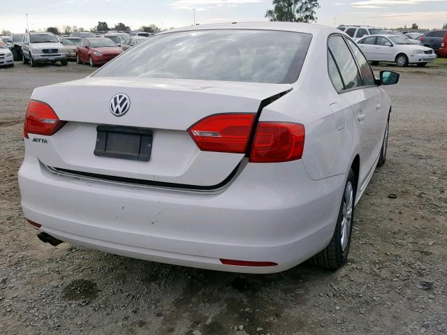 3VW2K7AJ3DM295033 - 2013 VOLKSWAGEN JETTA BASE Սպիտակ լուսանկար 4
