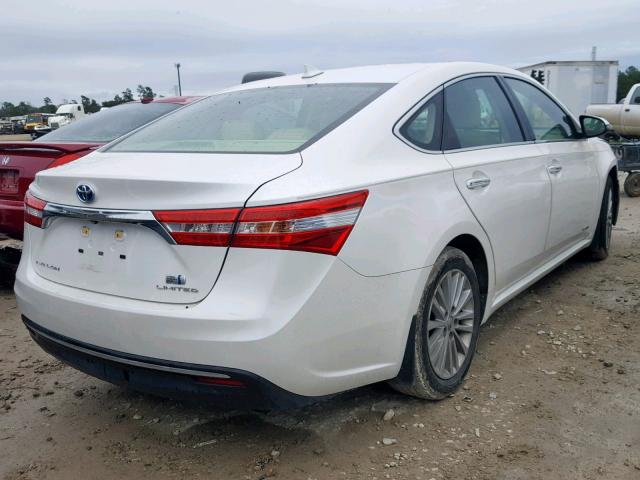 4T1BD1EB4EU027436 - 2014 TOYOTA AVALON HYB WHITE photo 4