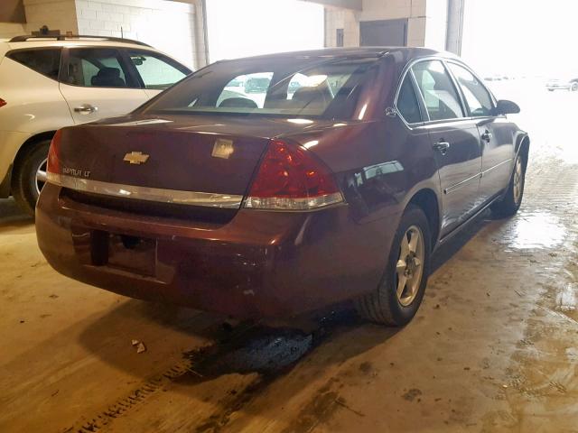 2G1WT58N779266624 - 2007 CHEVROLET IMPALA LT MAROON photo 4