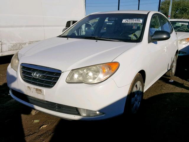 KMHDU46D87U030711 - 2007 HYUNDAI ELANTRA GL WHITE photo 2