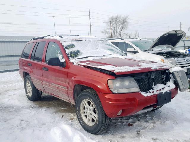 1J4GW48N14C403486 - 2004 JEEP GRAND CHER RED photo 1