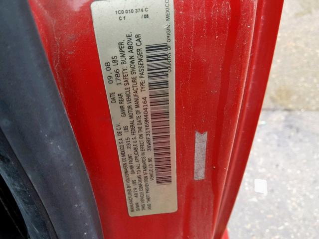 3VWRF31Y69M404164 - 2009 VOLKSWAGEN NEW BEETLE Qırmızı foto 10