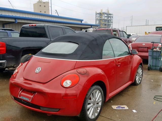 3VWRF31Y69M404164 - 2009 VOLKSWAGEN NEW BEETLE Qırmızı foto 4
