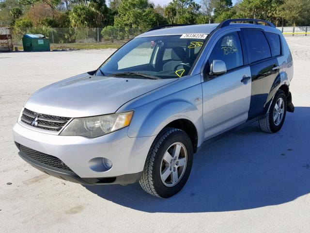 JA4MS31X67Z001890 - 2007 MITSUBISHI OUTLANDER SILVER photo 2