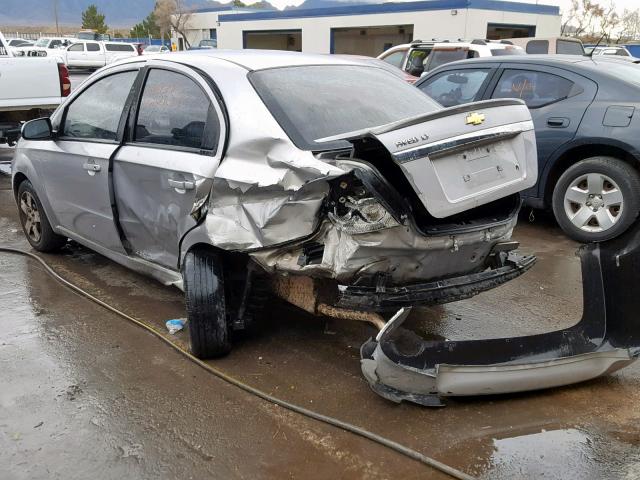 KL1TD5DE4AB126699 - 2010 CHEVROLET AVEO LS SILVER photo 3