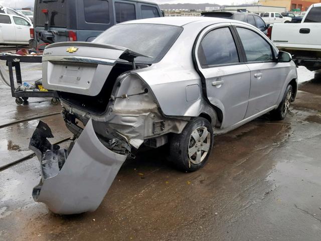 KL1TD5DE4AB126699 - 2010 CHEVROLET AVEO LS SILVER photo 4