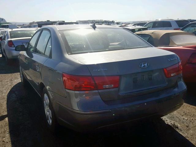 5NPET46C99H425402 - 2009 HYUNDAI SONATA GLS GRAY photo 3