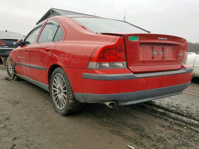 YV1RS58D922171983 - 2002 VOLVO S60 2.4T RED photo 3