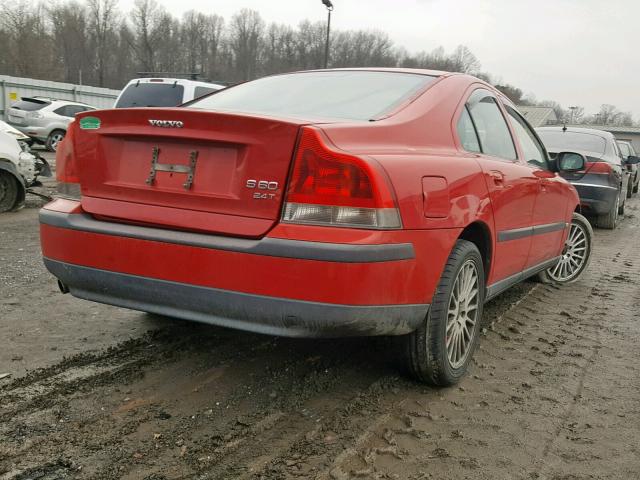 YV1RS58D922171983 - 2002 VOLVO S60 2.4T RED photo 4