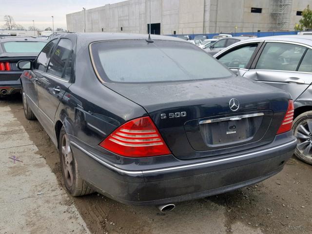 WDBNG70J85A445945 - 2005 MERCEDES-BENZ S 430 BLACK photo 3