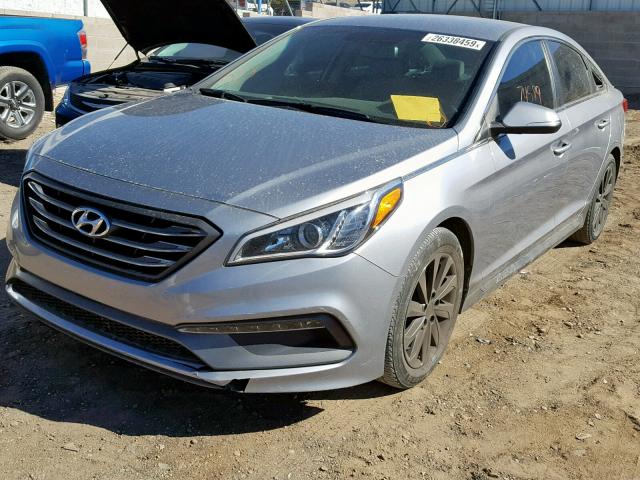 5NPE34AF5FH045213 - 2015 HYUNDAI SONATA SPO GRAY photo 2