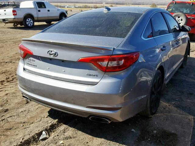 5NPE34AF5FH045213 - 2015 HYUNDAI SONATA SPO GRAY photo 4