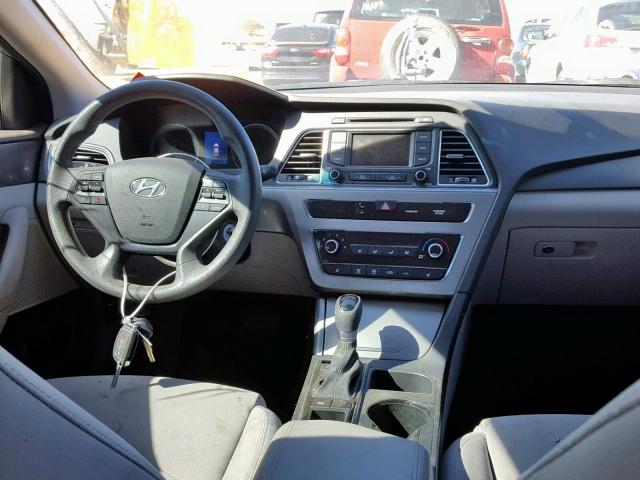 5NPE34AF5FH045213 - 2015 HYUNDAI SONATA SPO GRAY photo 9