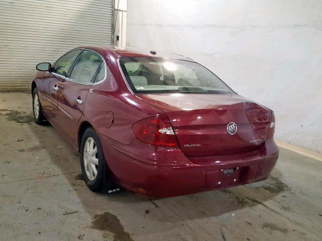 2G4WD582861199776 - 2006 BUICK LACROSSE C MAROON photo 3